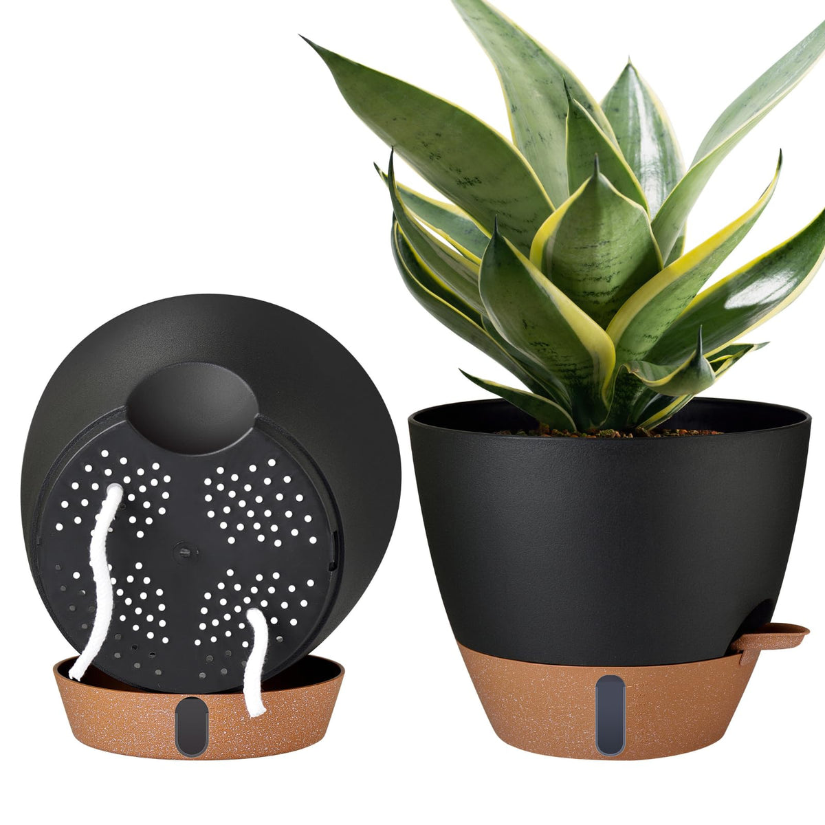 montresor vista frontal pack de 2 macetas mostrando diseño minimalista y beneficio práctico