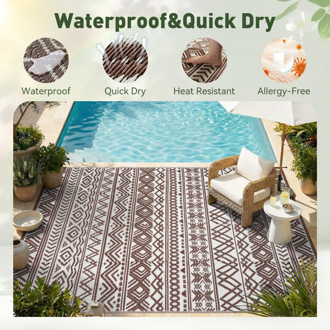 MontVoo alfombra en patio deck, protege suelo y decora