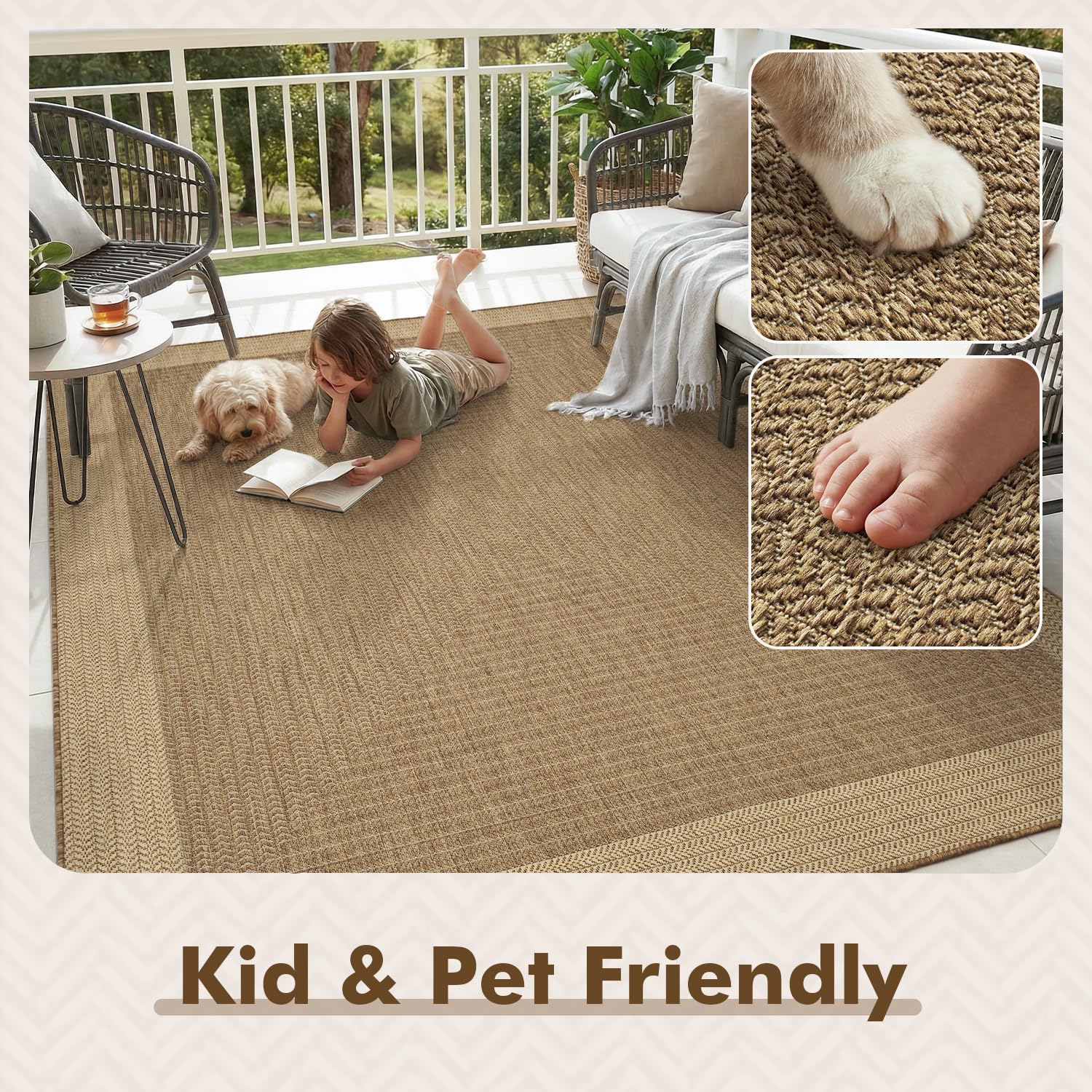 MontVoo ambiente exterior con alfombra, crea zona acogedora y elegante