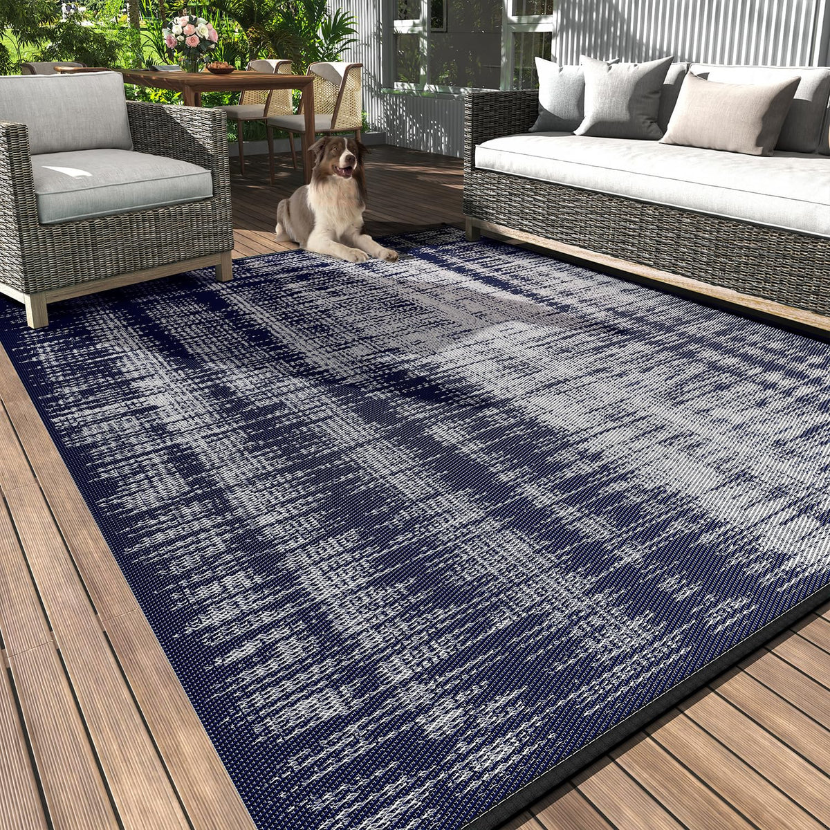 MontVoo alfombra frontal 6x9 resistente al exterior y fácil limpieza