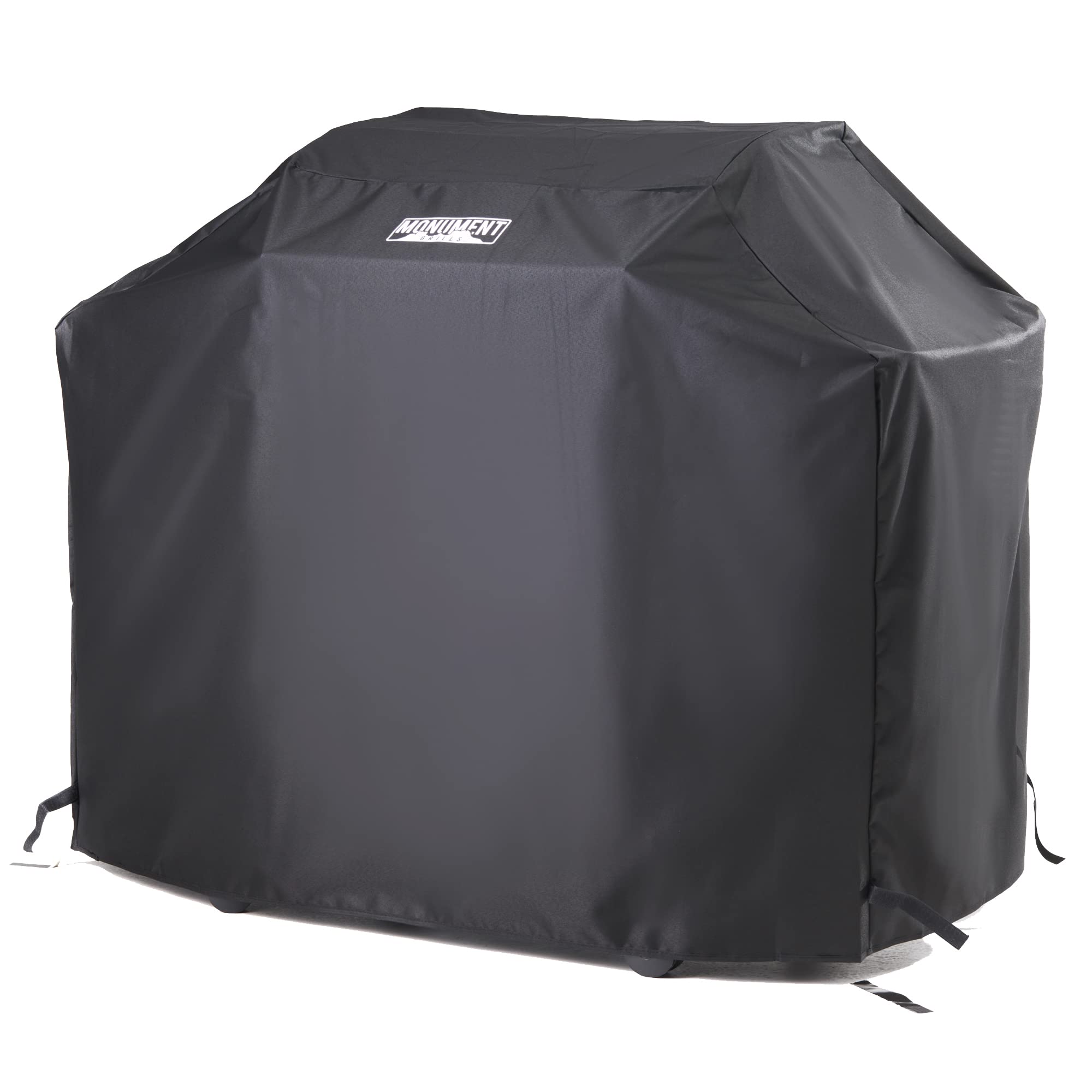 Monument Grills funda frontal 54 pulgadas protegiendo parrilla al aire libre