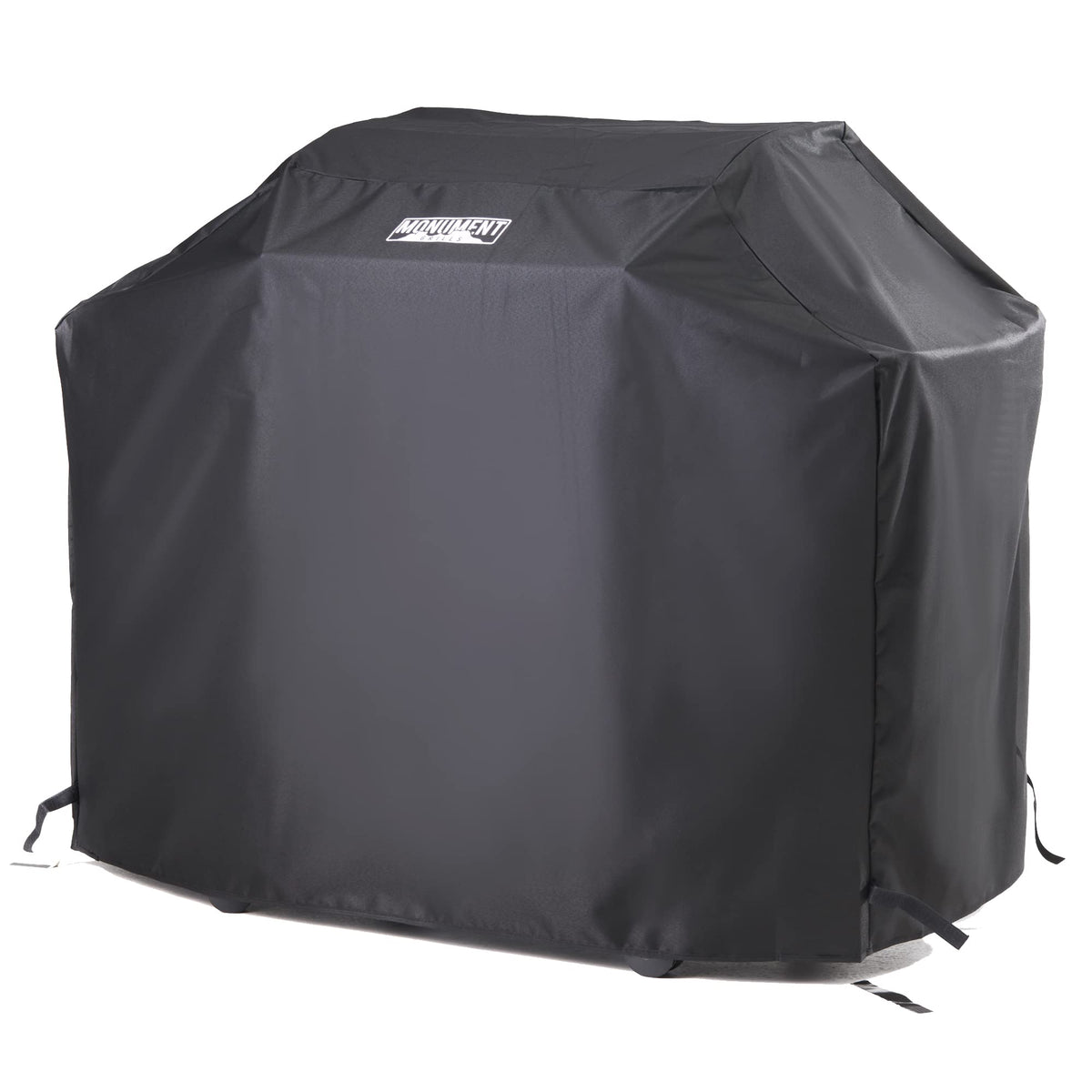 Monument Grills funda frontal 54 pulgadas protegiendo parrilla al aire libre