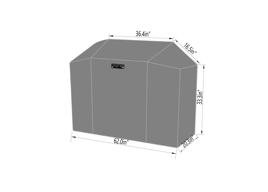 Monument Grills primer plano del tejido Oxford, durabilidad y resistencia