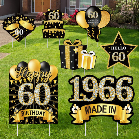 MOORAY señal frontal Happy 60th para impacto visual
