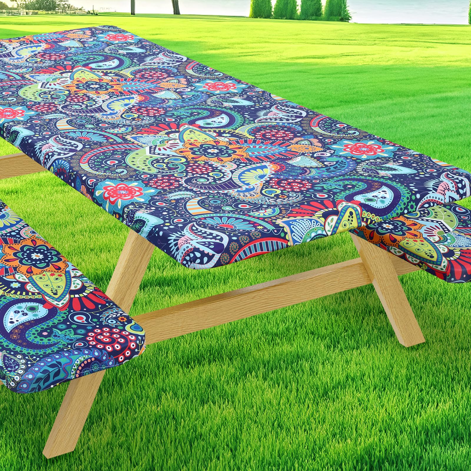 Moosfor vista frontal de la funda de mesa 6ft que ofrece ajuste ceñido