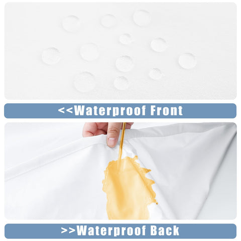 Moosfor mantel instalado en mesa exterior, superficie impermeable útil