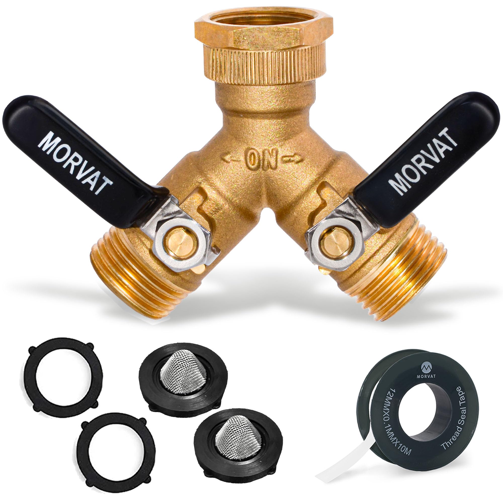 Morvat conector en Y frontal mostrando robustez y durabilidad para mayor confianza