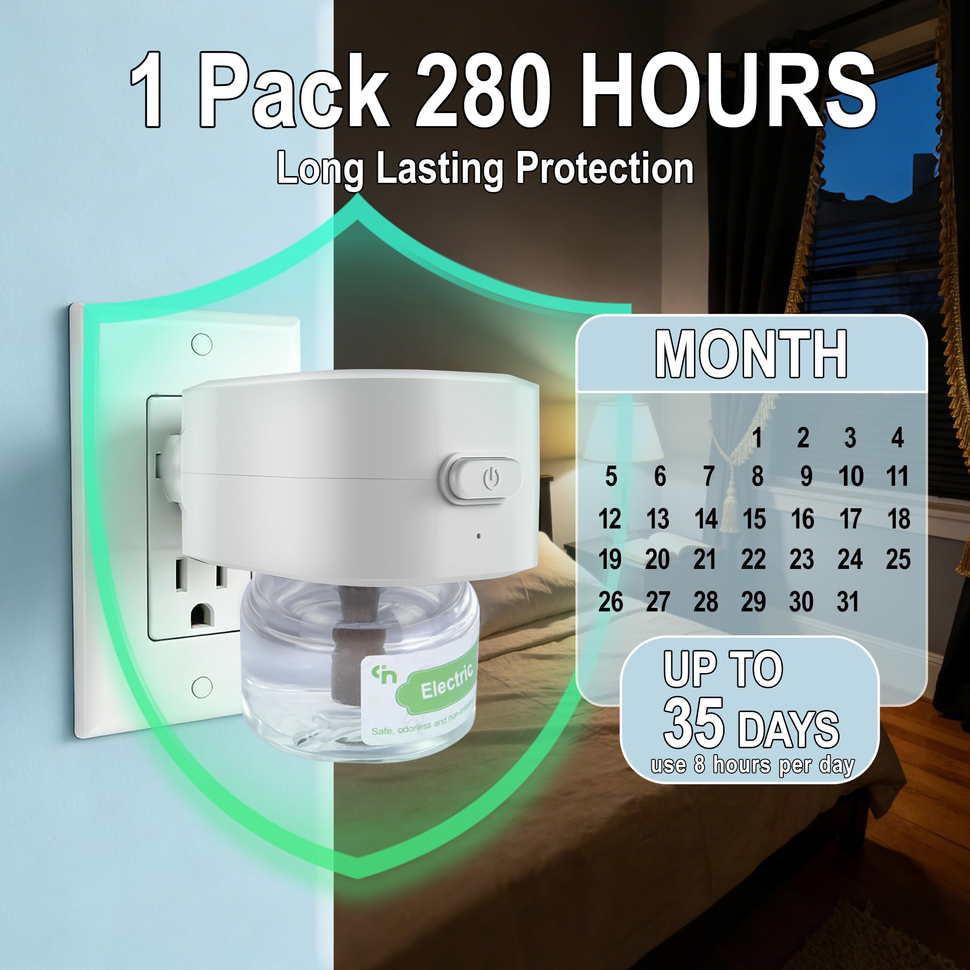Moskiller en dormitorio junto a cama mejorando confort nocturno