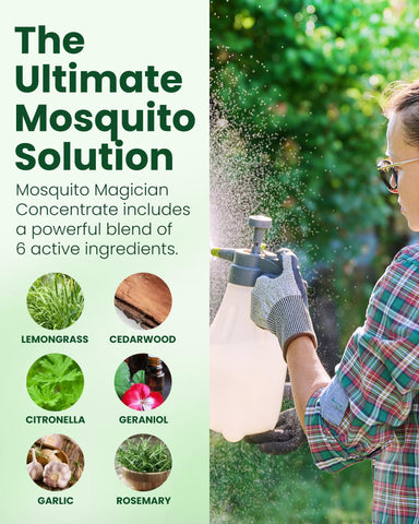 Mosquito Magician aplicación con pulverizador de mochila protege el jardín