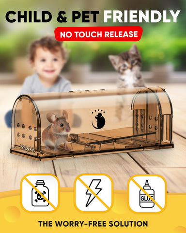 Motel Mouse detalle de la puerta de liberación que permite soltar sin contacto