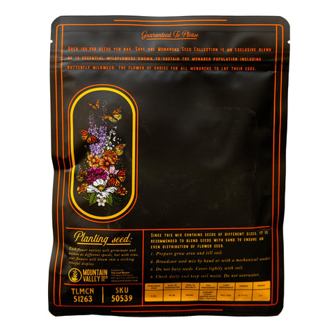 Mountain Valley Seed Co macizo floral con colibrí alimentándose, biodiversidad viva
