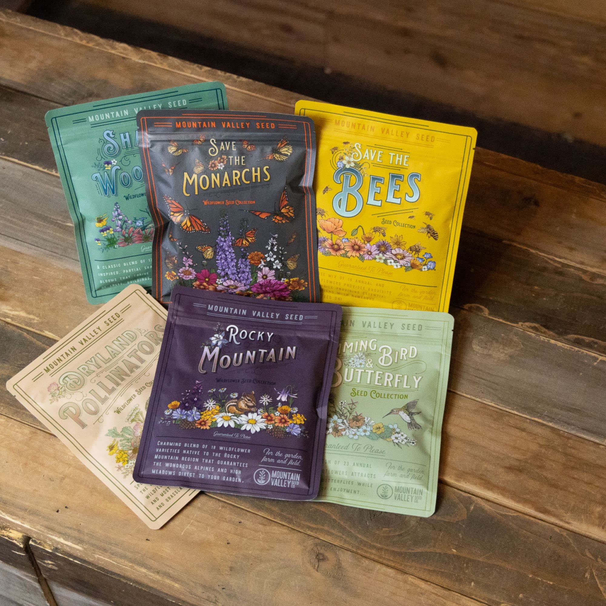 Mountain Valley Seed Company textura y variedad de semillas para siembra directa y diversidad