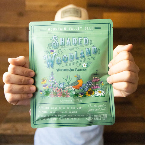 Mountain Valley Seed Co primer plano de textura de semillas, fácil siembra