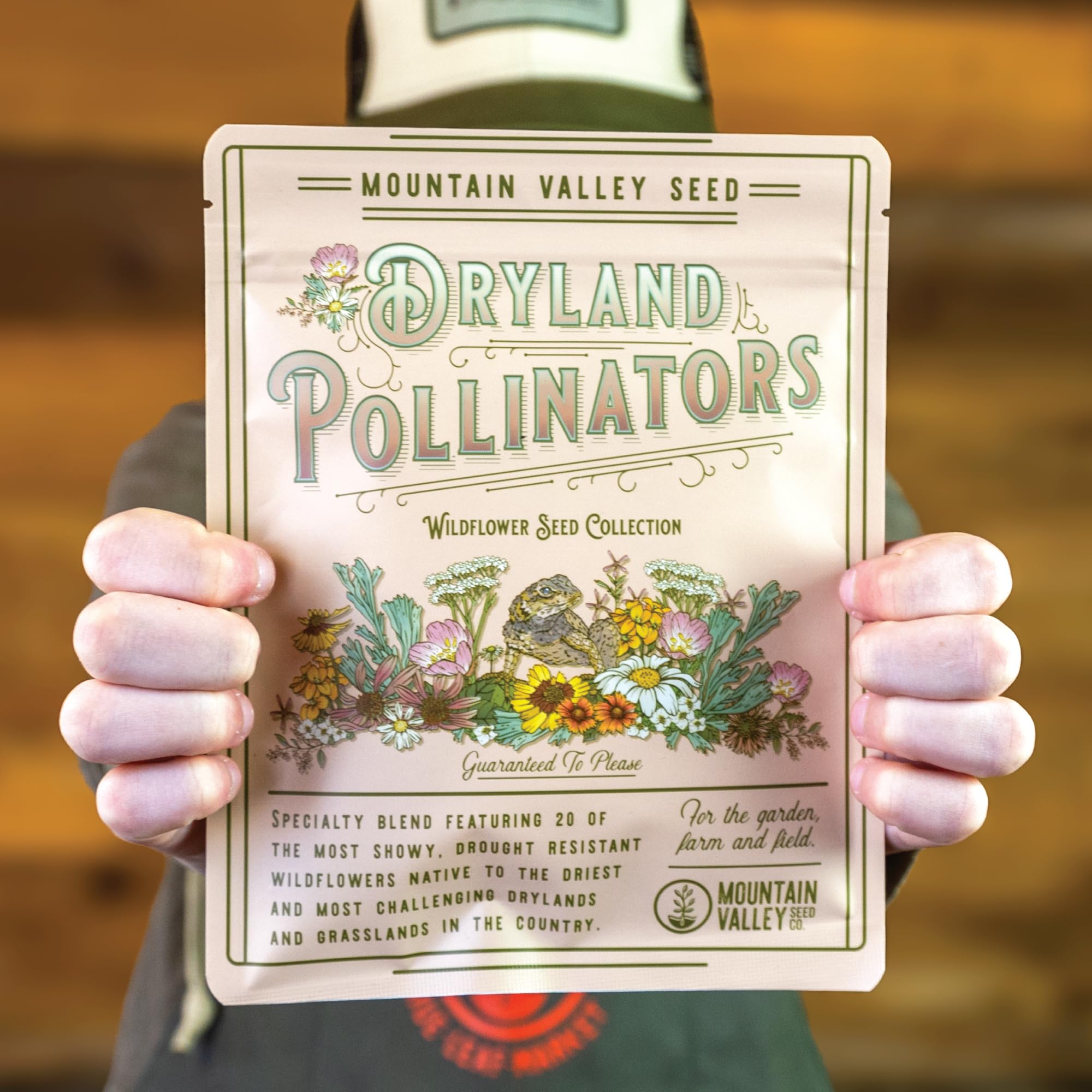 Mountain Valley Seed Company primer plano de semillas mostrando textura y variedad