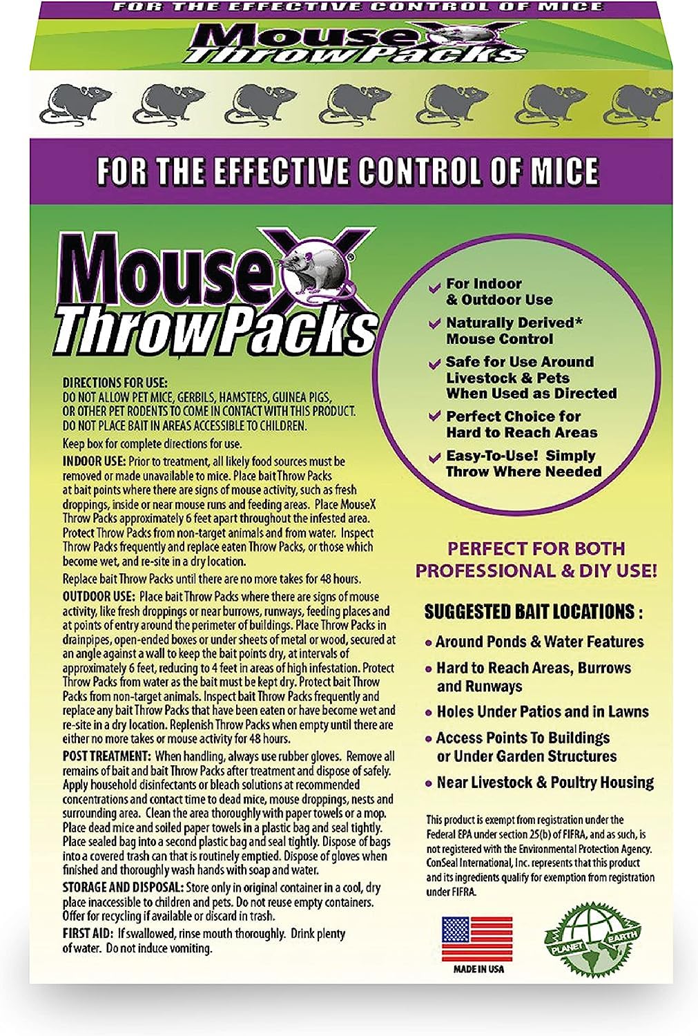 MouseX pellets textura cercana y aspecto apetecible para roedores
