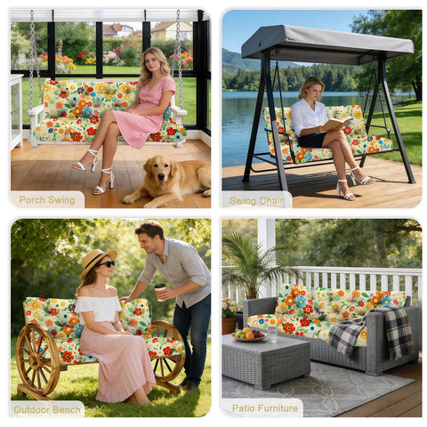 MQSXBF cojín floral en porche ambientado mejora estética del patio