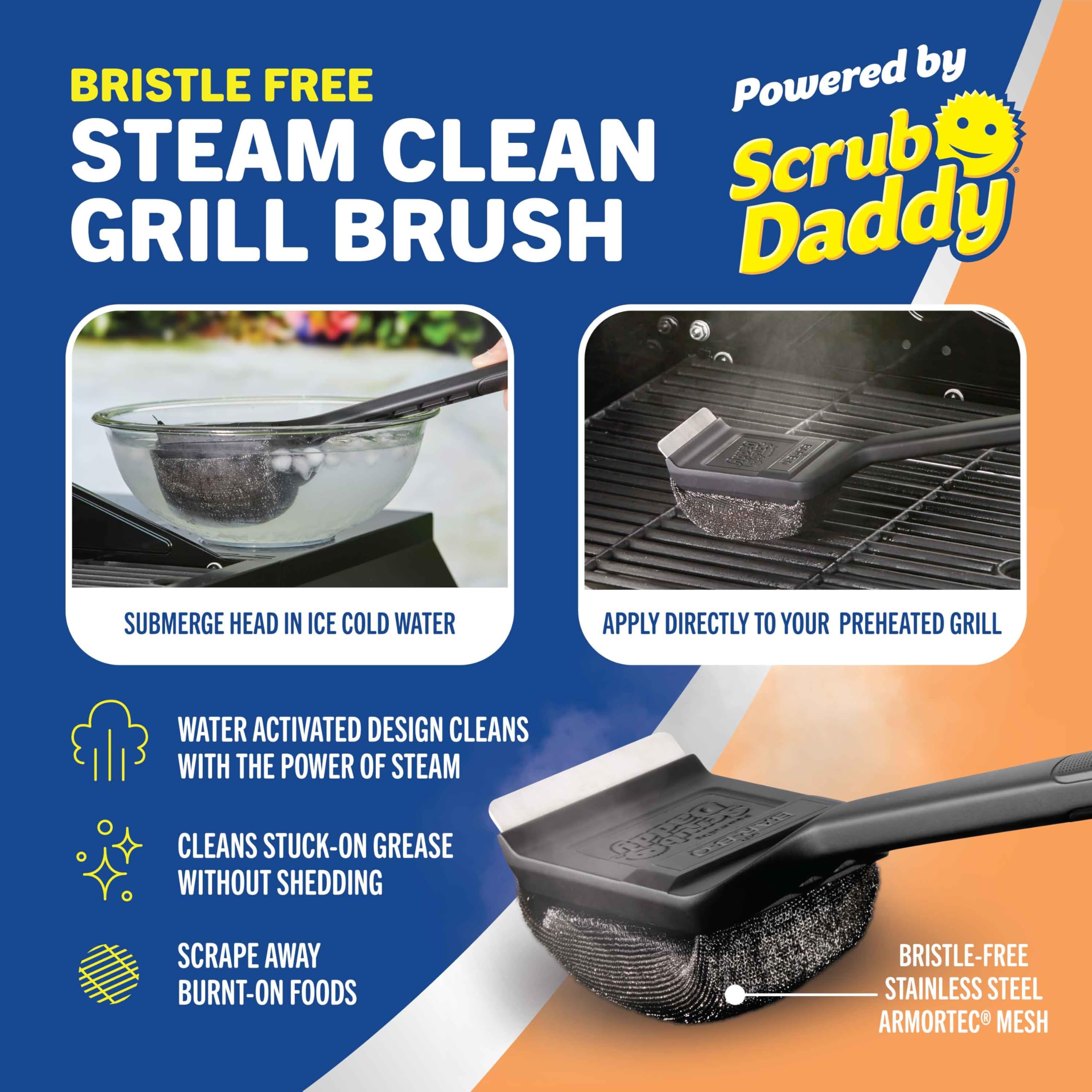 Mr. Bar-B-Q cabeza Scrub Daddy, frega entre rejillas eficazmente