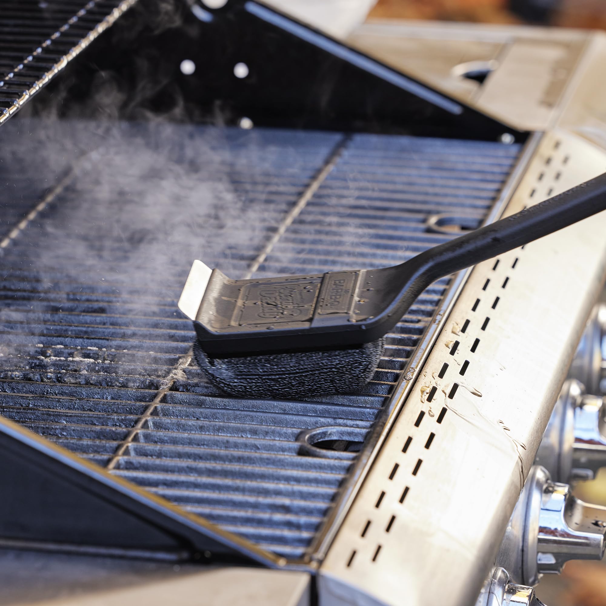 Mr. Bar-B-Q rascador metálico resistente, elimina grasa endurecida