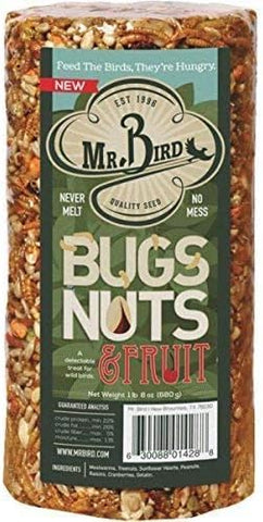 Mr. Bird primer plano textura con gusanos y pacanas para atracción