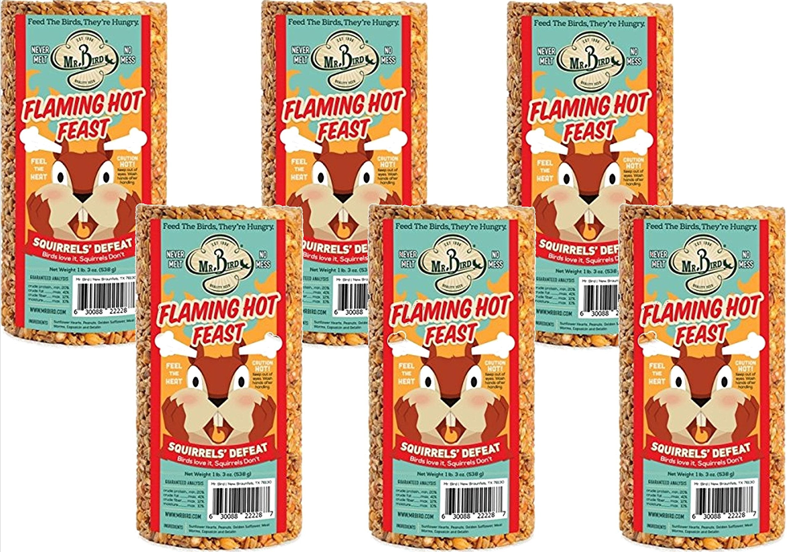 Mr. Bird primer plano de textura e ingredientes, muestra semillas y mealworms energéticos