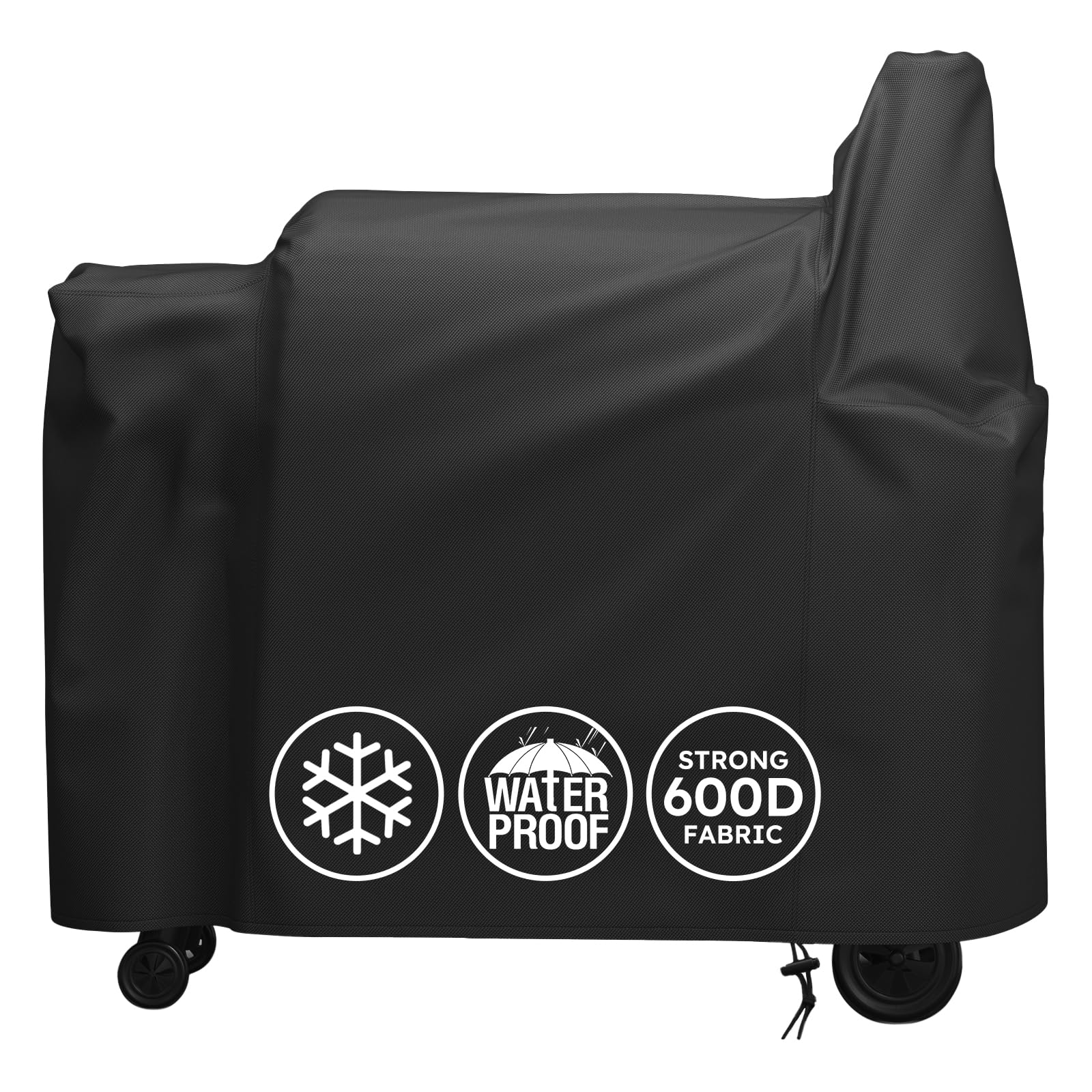 MR. COVER vista frontal de la funda ajustada cubriendo Parrilla Pit Boss 820 proteccion