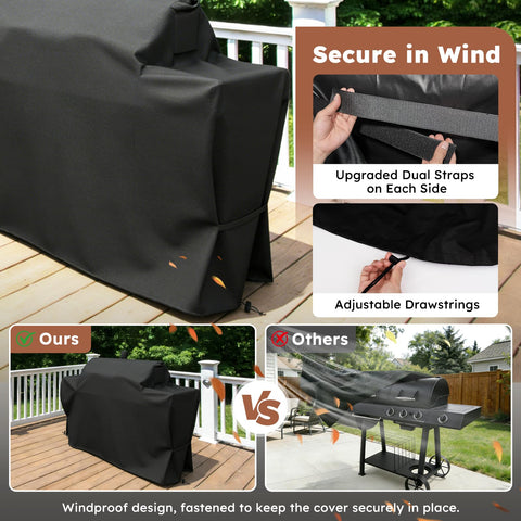 MR. COVER hebillas y cordón ajustable en base, sujeta la funda con viento