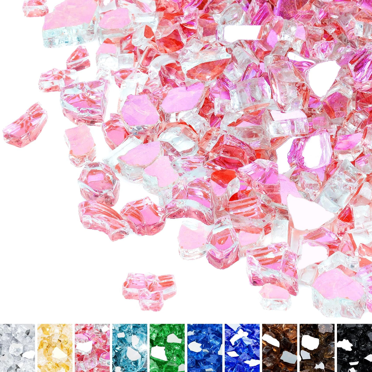 Mr. Fireglass frente del empaque mostrando color rose gold y cantidad