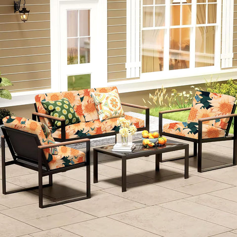 MRGSDL conjunto de muebles en patio con fundas que mejora estética