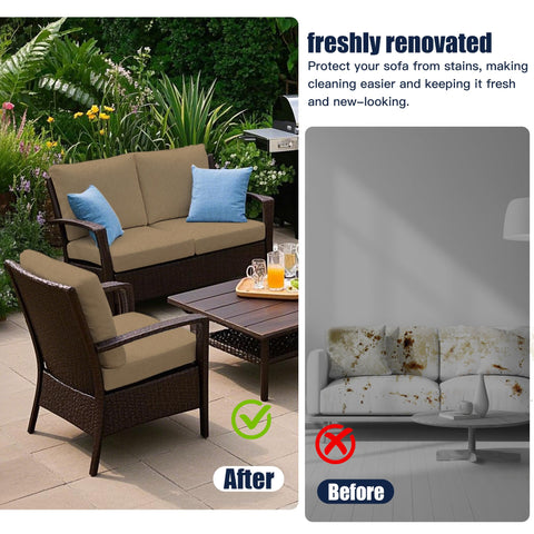 MRGSDL conjunto completo en ambiente lifestyle, combina colores y protege cojines