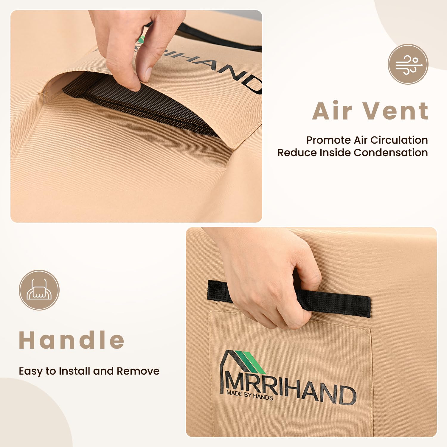 Mrrihand correas con cierre click asegurando la funda al sofá