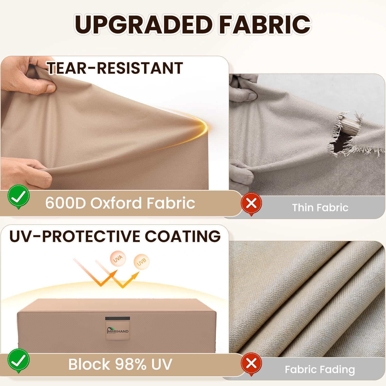 Mrrihand costuras selladas y cinta impermeable para protección contra agua