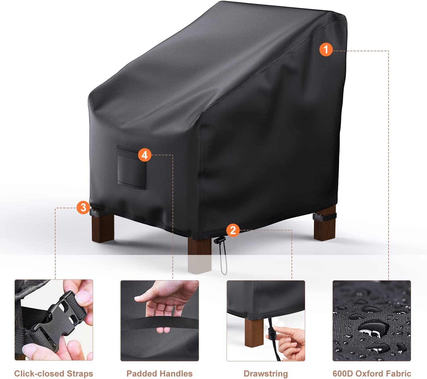 Mrrihand correas con broches que aseguran la funda al sillón