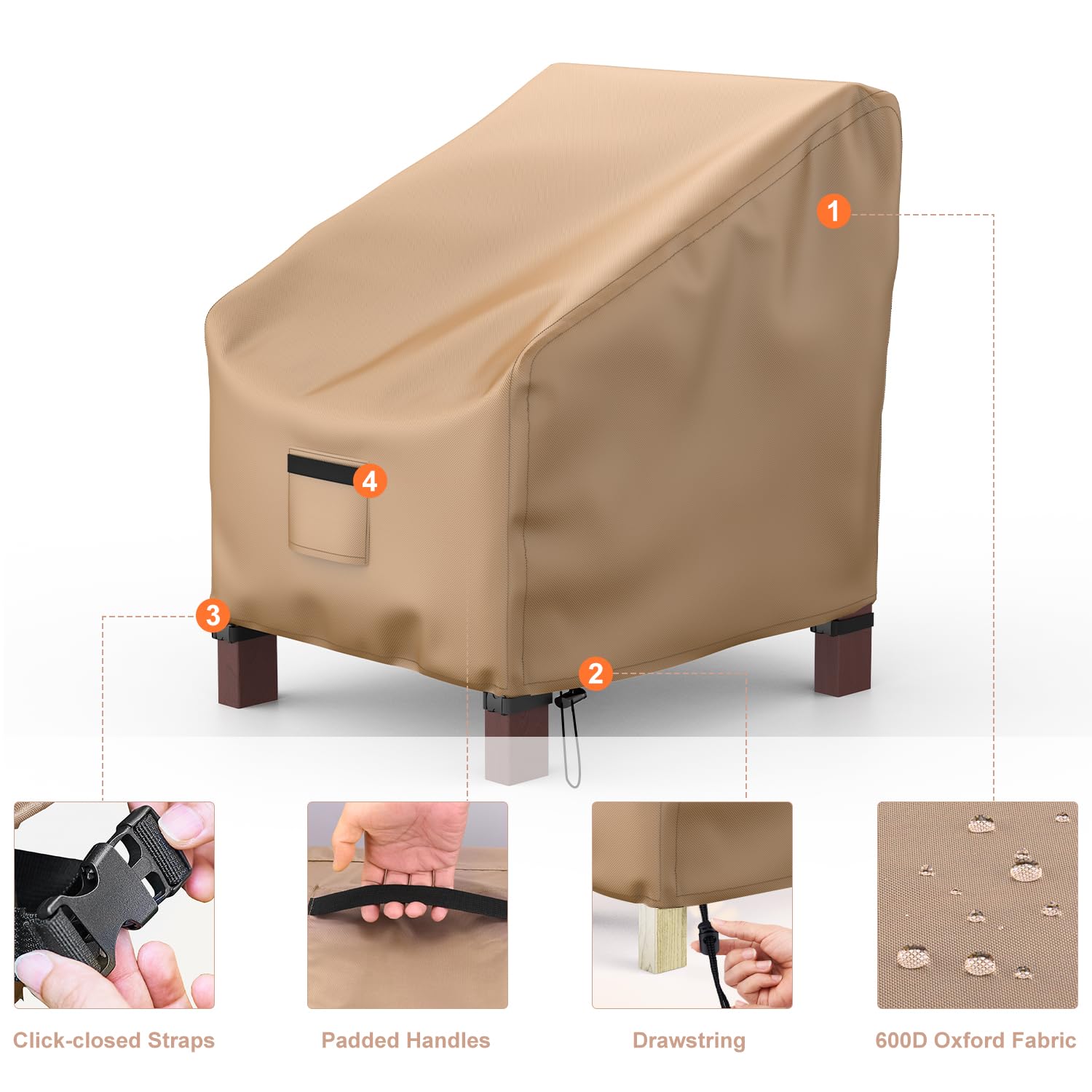 Mrrihand tejido impermeable rechazando agua y suciedad