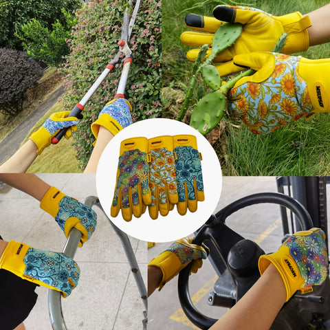 MSUPSAV guantes en escenario de jardín, ideal para tareas al aire libre