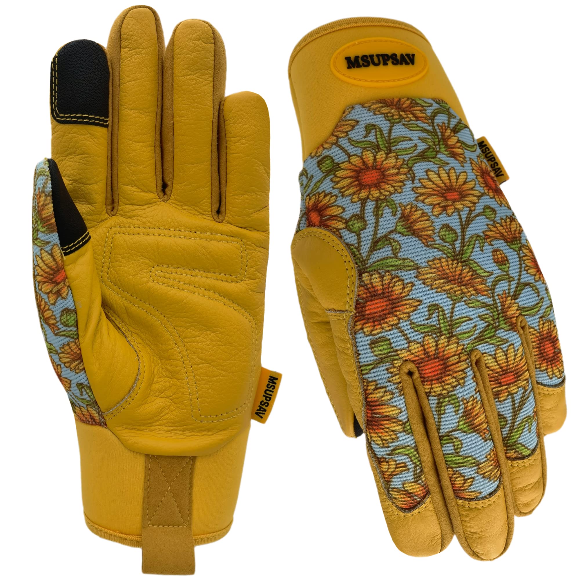 MSUPSAV vista frontal del empaque mostrando guantes y talla, protección visible