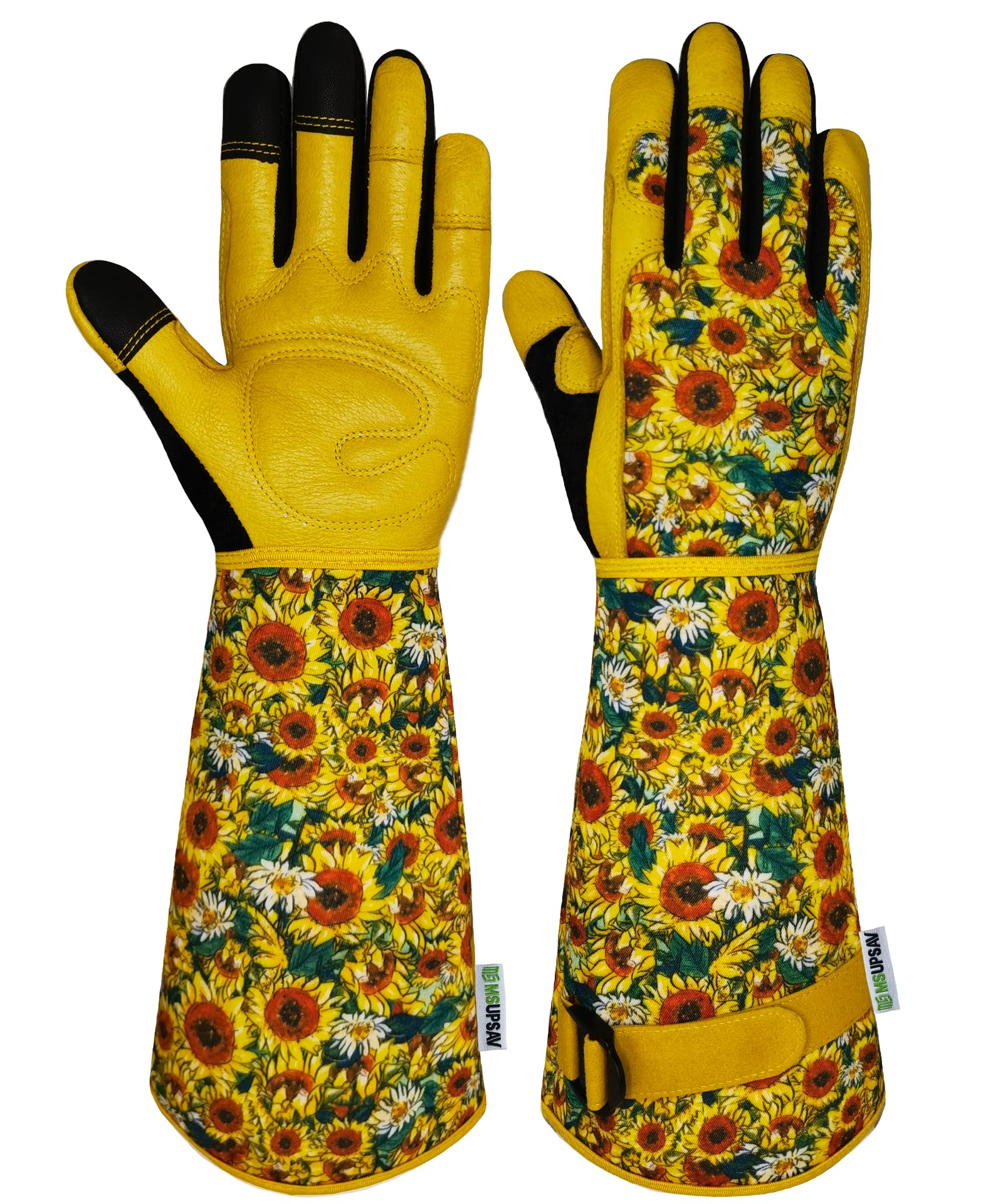 MSUPSAV guante frontal con diseño girasol que protege y ofrece agarre
