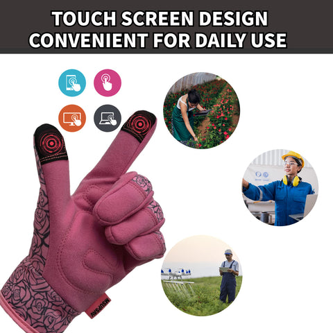MSUPSAV guantes en jardín con herramientas, ideales para jardinería