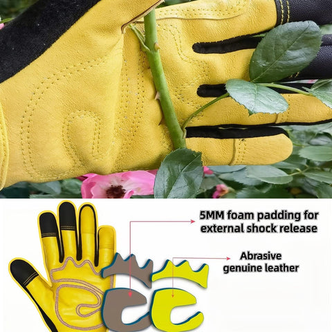 MSUPSAV guantes junto a mano, guía visual de talla y ajuste