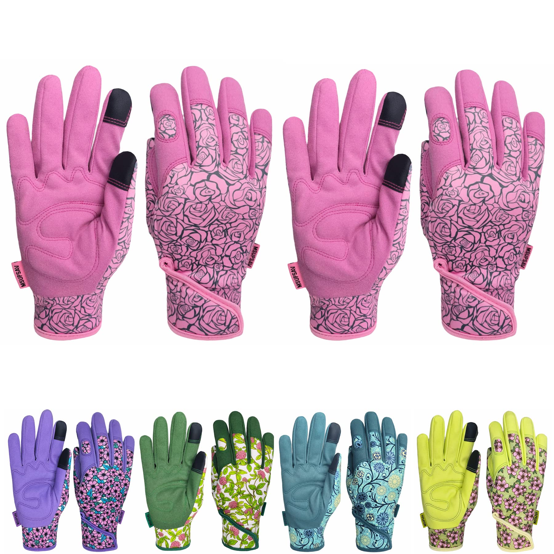 MSUPSAV guantes frente pack rosa, protección y repuesto inmediato