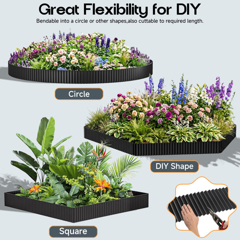 MTART en uso delimitando un parterre de flores para mantenimiento limpio