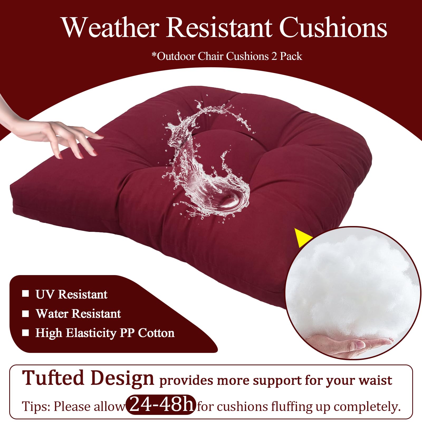 MTMR cojines colocados en silla de mimbre para mayor comodidad