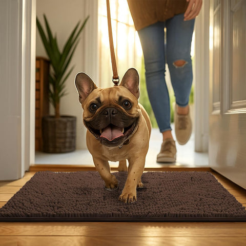 MUDGUARD MAT etiqueta con instrucciones de lavado que facilita mantenimiento