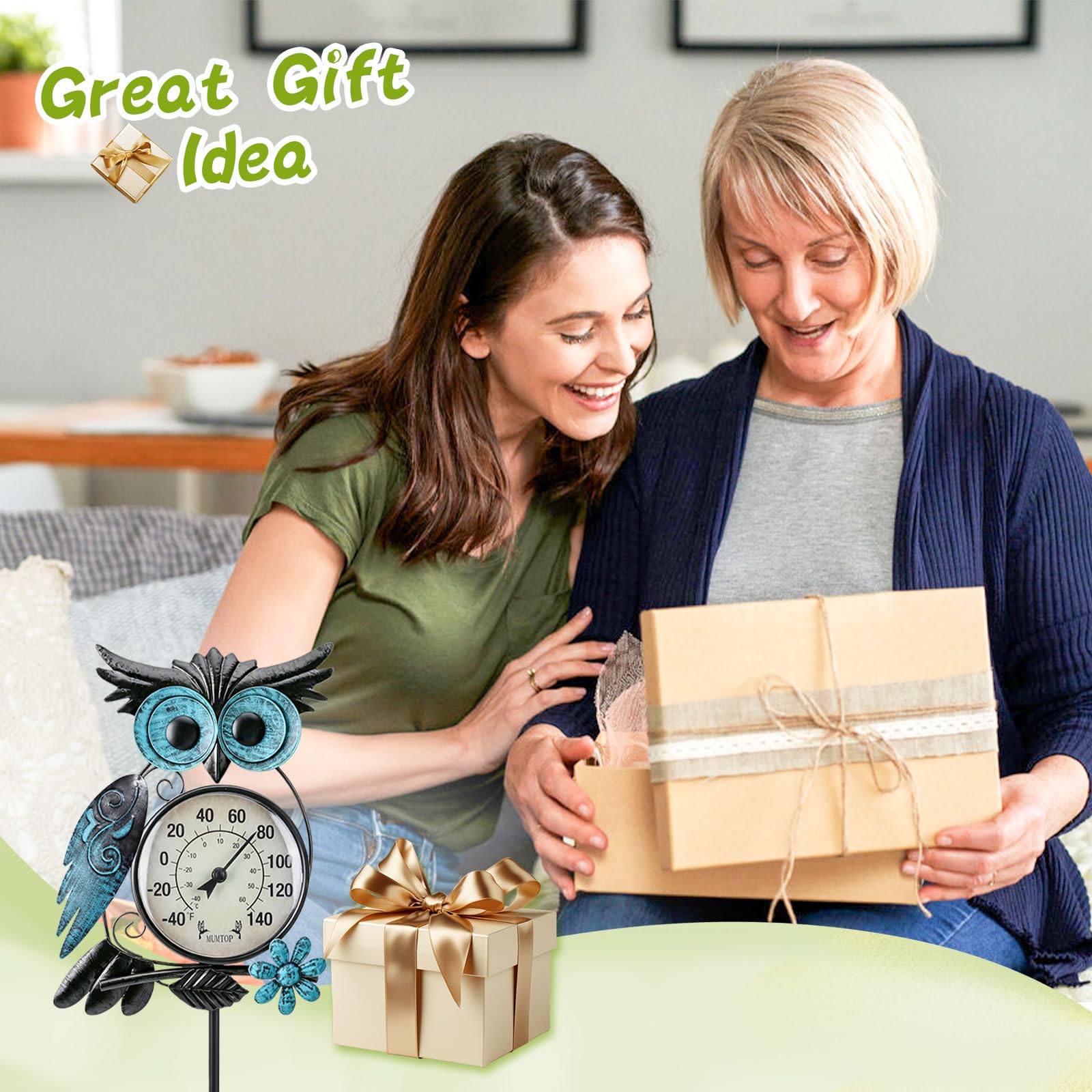 MUMTOP búho envuelto como regalo ideal para jardineros