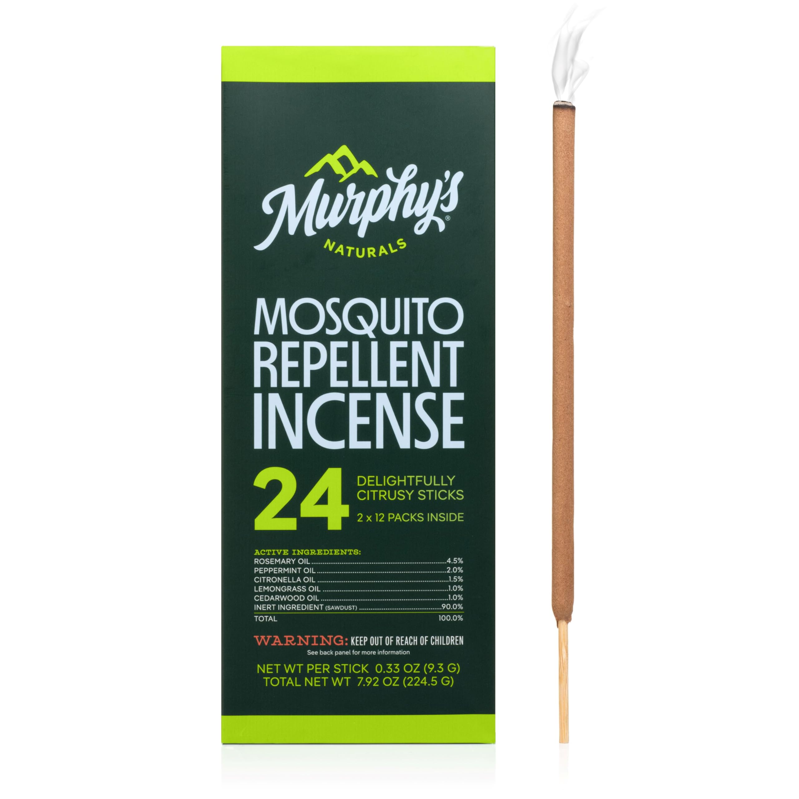 Murphy's Naturals frente del packaging mostrando 24 varillas y beneficio de protección
