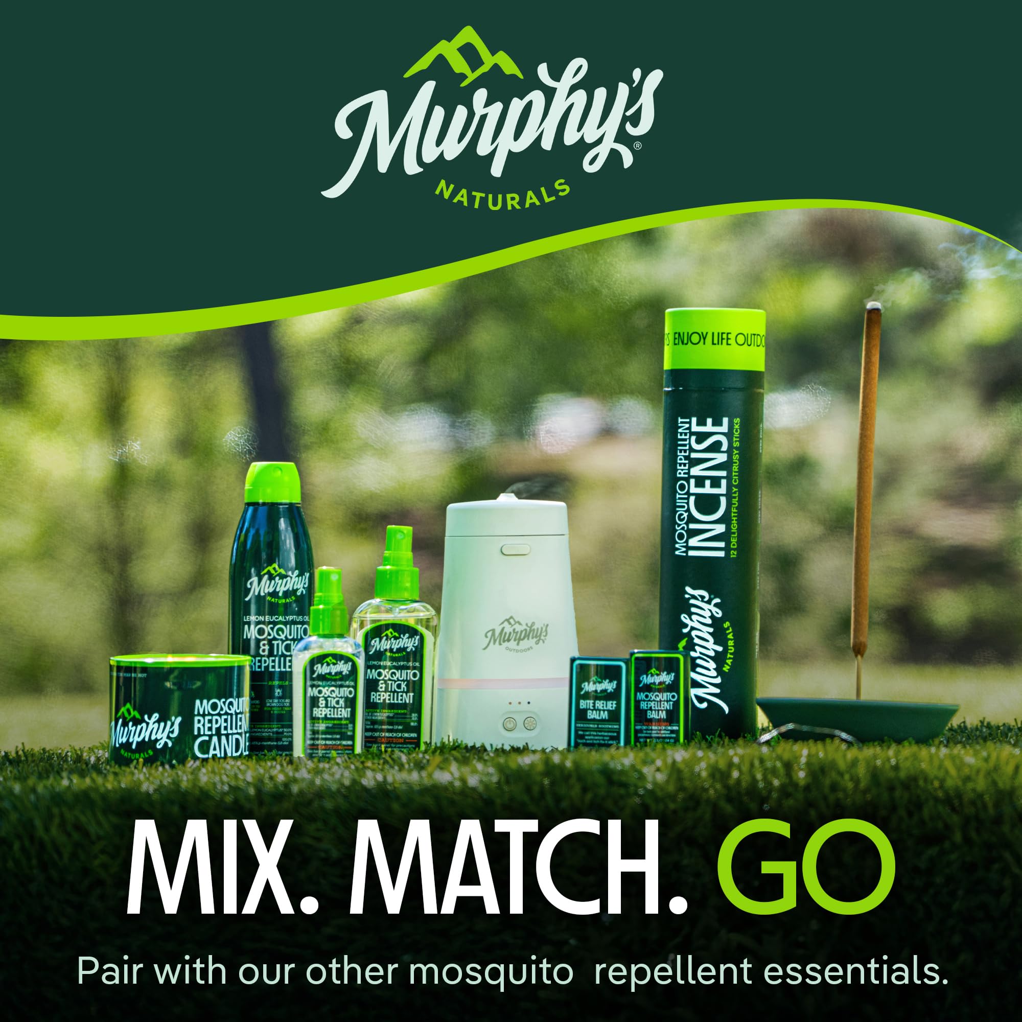 Murphy's Naturals varias varillas en soporte demostrando uso seguro y ordenado