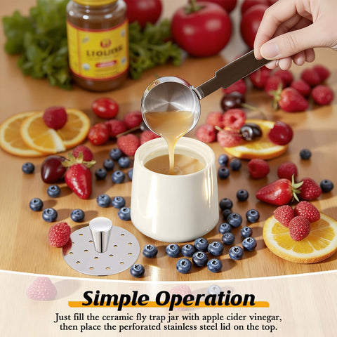 Mysora trampa colocada junto a un frutero para control localizado