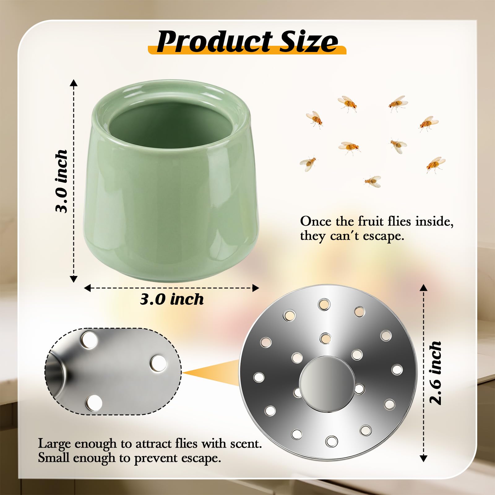Mysora tapa de acero inoxidable con perforaciones precisas para captura