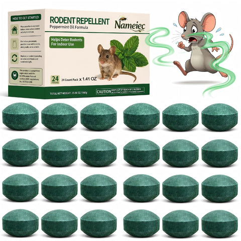 Nameiec empaque frontal mostrando 24 pastillas y beneficios visuales