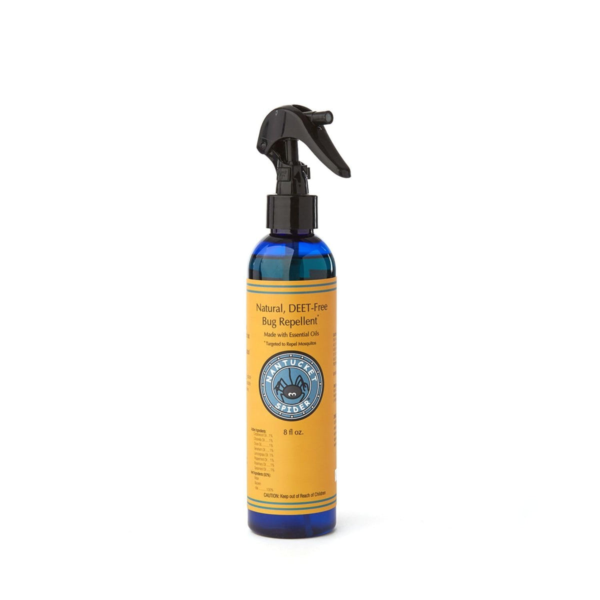 Nantucket Spider envase frontal mostrando tamaño 8 oz y diseño práctico
