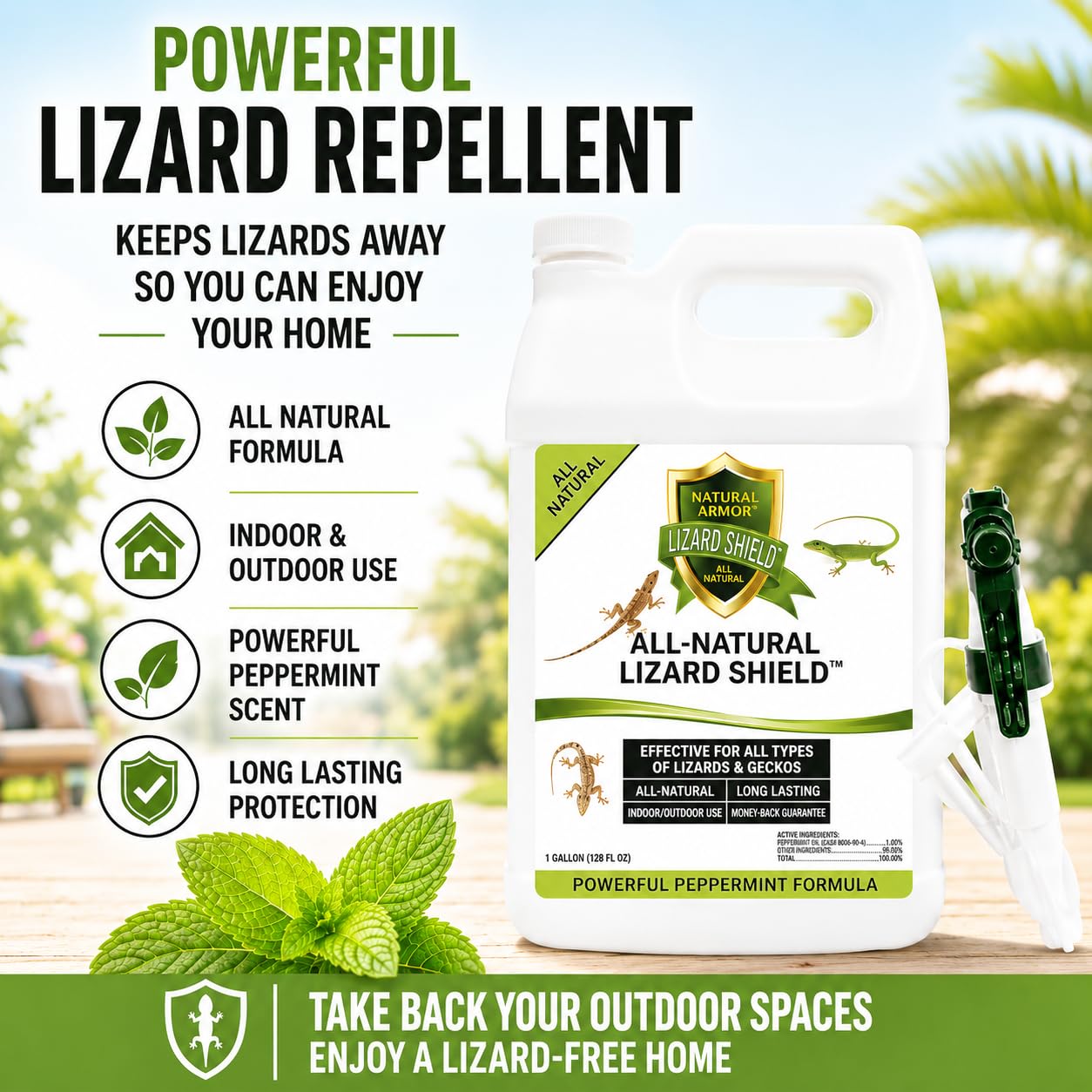 Natural Armor aplicación junto a piscina para proteger perímetro exterior